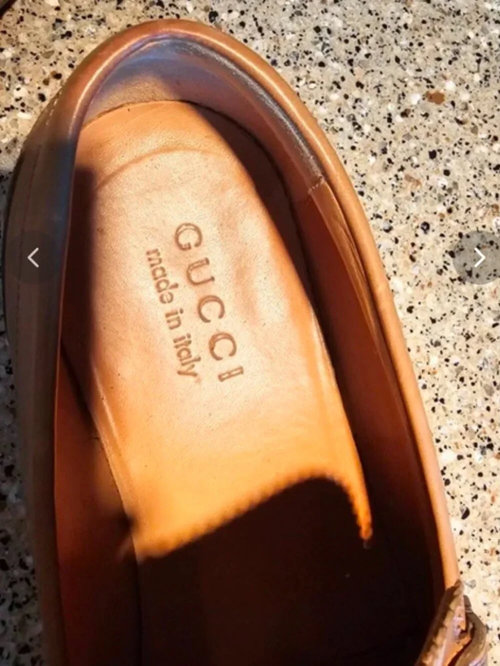 Gucci Leather men's shoes size 7.5 Authentic Rare with Gucci box